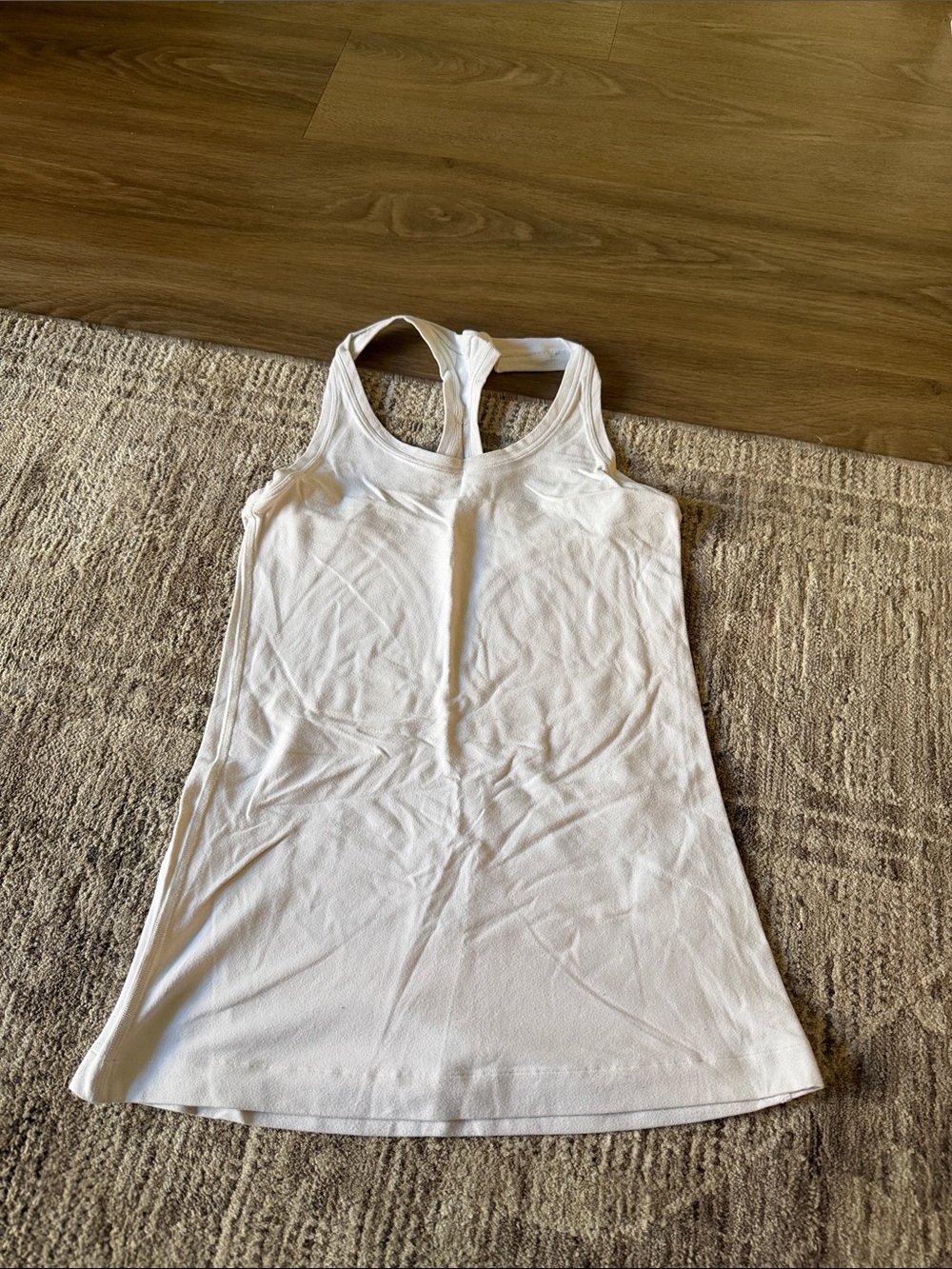 lululemon athletica White Racerback Tank - Lightweight Athletic Layer